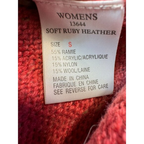 Woolrich Womens Cable Knit Sweater Small Soft Ruby Heather - Picture 3 of 12